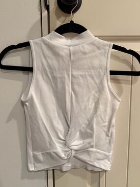 White Twist-Back Sleeveless Top